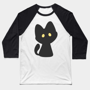 Black cat Baseball T-Shirt